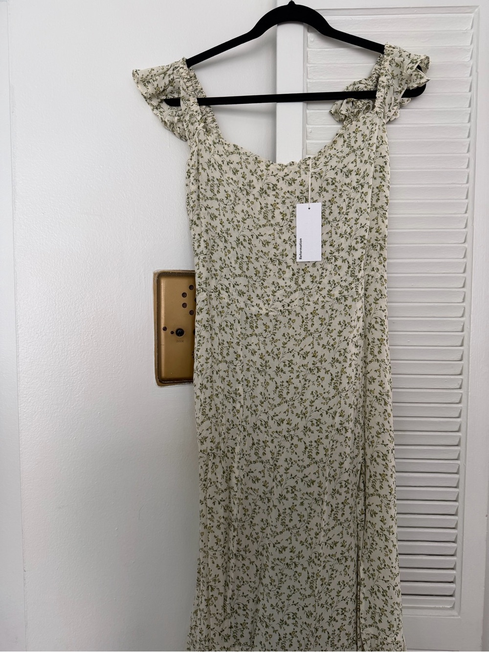 NWT Reformation Bondi Ivy Dress (Green Floral Print)